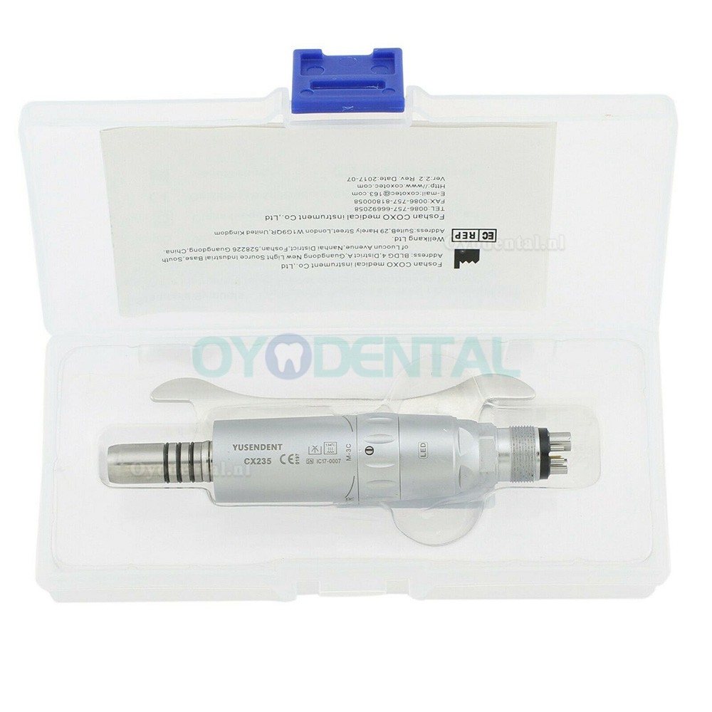 YUSENDENT COXO CX235-3C Dental Led Fiber Binnenwater Luchtmotor 6-gaats Handstuk